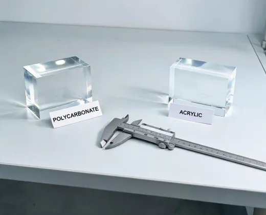 Transparent plastic housing samples